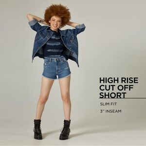 NWT Lee Heritage High Rise Cut Off Festival Shorts Women's 26